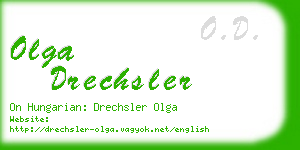 olga drechsler business card